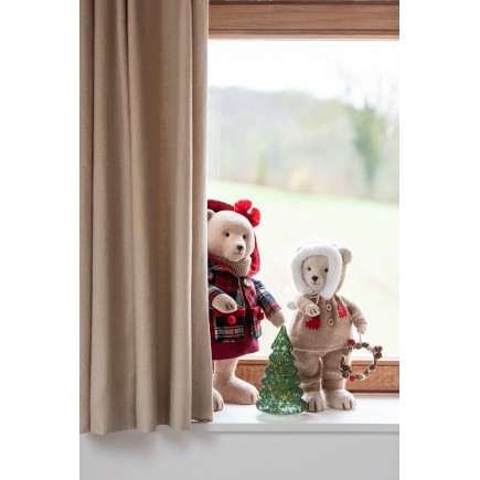 Set de 2 ours en textile multicouleur 19x21x50 cm