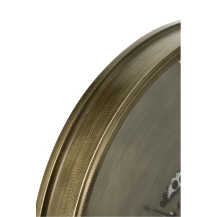 Horloge ronde en métal cuivre 80x80x10 cm