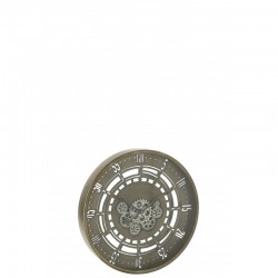 Horloge ronde en métal cuivre 60x60x8 cm