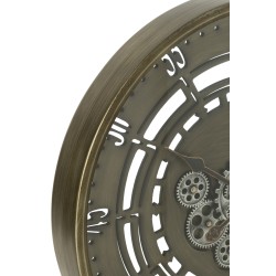Horloge ronde en métal cuivre 60x60x8 cm