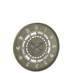 Horloge ronde en métal cuivre 90x90x8 cm