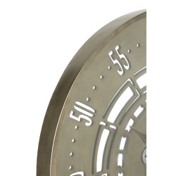 Horloge ronde en métal cuivre 90x90x8 cm