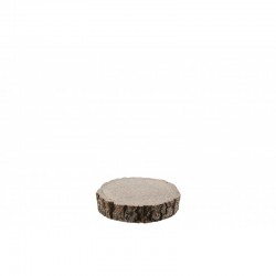 Rondin décoratif en bois marron 10.5x10.5x2 cm