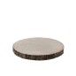 Tondo decorativo in polistirolo marrone imitazione legno 25x25x2,5 cm