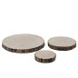 Tondo decorativo in polistirolo marrone imitazione legno 25x25x2,5 cm