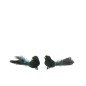 Set de 2 oiseaux à clips en plumes vert 16x5x5 cm Set de 2 oiseaux à clips en plumes vert 16x5x5 cm