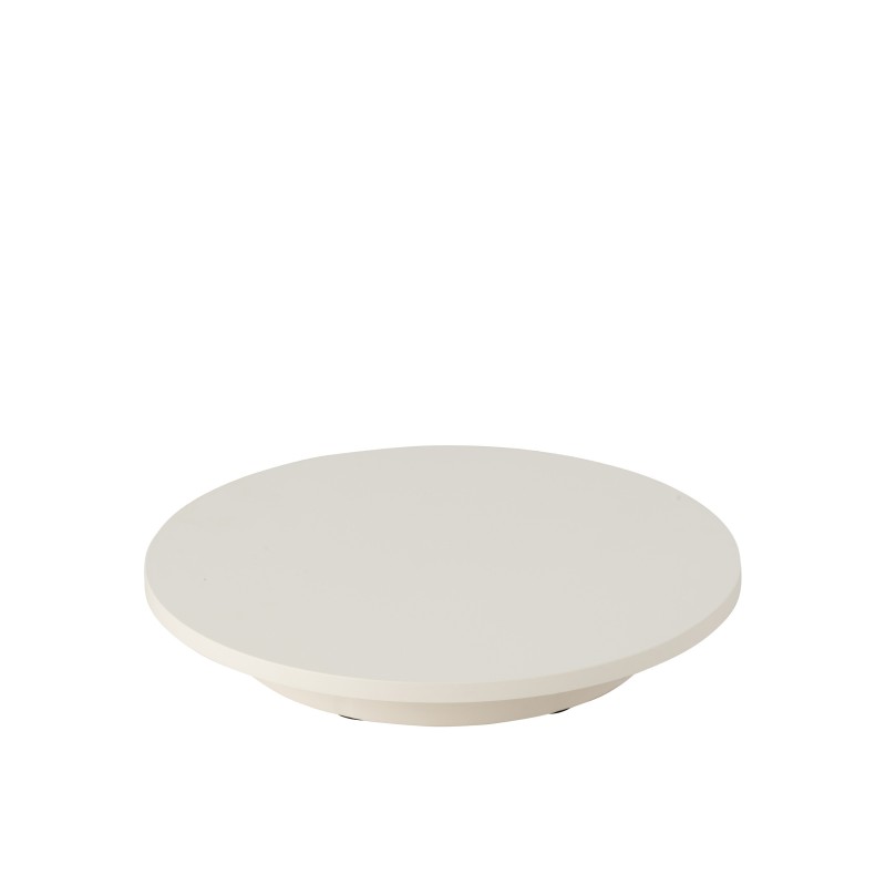 Plataforma giratoria de plástico blanco de 100 kg, 42x42x6 cm