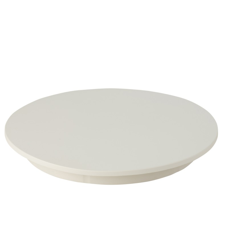 Plateau tournant 100kg en plastique blanc 60x60x7.5 cm