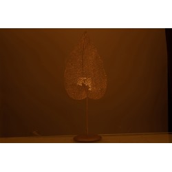Portavelas de metal dorado de 18.5x13x49.5 cm