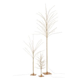 Albero spoglio in metallo dorato 51x51x99 cm
