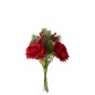 Bouquet de roses et baies artificiel en plastique vert 19x15x32 cm