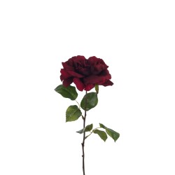 Rose ouverte en plastique rouge 20x9x57.5 cm