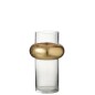Vase cylindrique avec bague en verre transparent 15x15x25 cm Vase cylindrique avec bague en verre transparent 15x15x25 cm