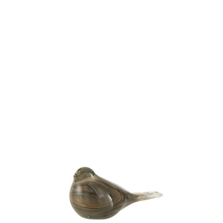 Oiseau en verre marron 18.5x8x9 cm