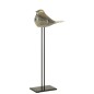 Oiseau sur socle en verre marron 19x9x43 cm Oiseau sur socle en verre marron 19x9x43 cm