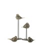 Oiseau sur socle en verre marron 19x9x43 cm Oiseau sur socle en verre marron 19x9x43 cm