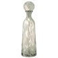 Bouteille avec bouchon tacheté en verre gris 12.5x12.5x44.5 cm