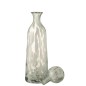 Bouteille avec bouchon tacheté en verre gris 12.5x12.5x44.5 cm