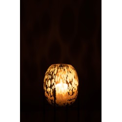 Vaso in vetro grigio 14x14x22 cm