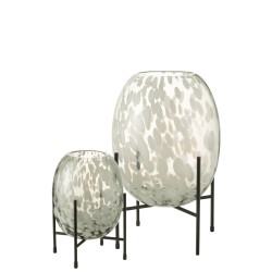 Vaso in vetro grigio 14x14x22 cm
