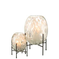Vaso in vetro grigio 14x14x22 cm