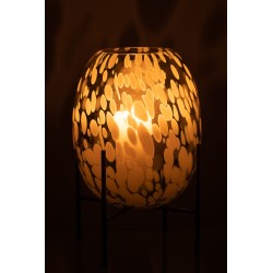 Vaso in vetro grigio 23x23x37 cm