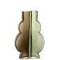 Set de 2 vases en verre vert 11x5x35 cm Set de 2 vases en verre vert 11x5x35 cm
