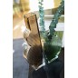 Set de 2 vases en verre vert 11x5x35 cm Set de 2 vases en verre vert 11x5x35 cm