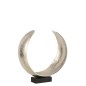 Décoration lune en aluminium argent 39x16x40 cm