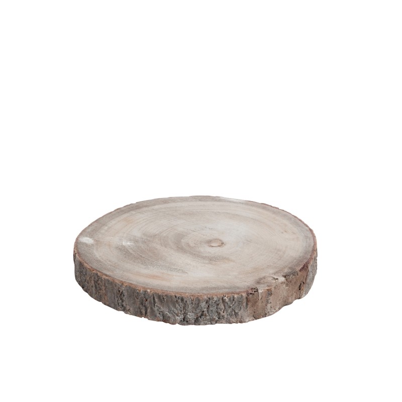 Arruela de madeira de paulownia creme 27,5 x 25,5 x 3,5 cm Arruela de madeira de paulownia creme 27,5 x 25,5 x 3,5 cm