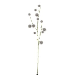 Branche de pompons en plastique gris 5x5x79 cm