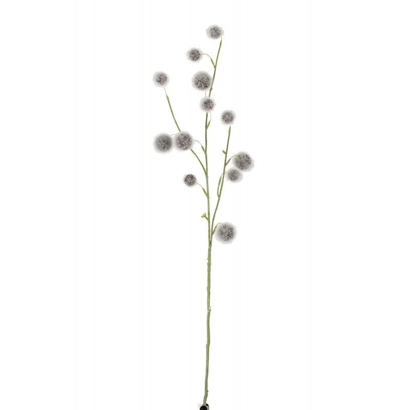 Branche de pompons en plastique gris 5x5x79 cm