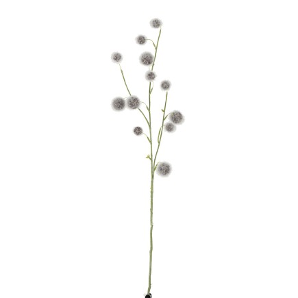 Branche de pompons en plastique gris 5x5x79 cm
