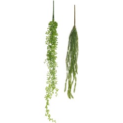 BRANCHE SUSPENDUE MIX 1 PLASTIQUE VERT ASSORTIMENT DE 2