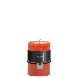 Bougie cylindrique 48H en Paraffine orange 7x7x10 cm