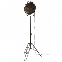 Lámpara de pie de metal negro de 60x50x170 cm