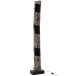 LAMPE TRONC OUVERT 3 TROUS PAULOWNIA RAYE NOIR BEIGE LAMPE TRONC OUVERT 3 TROUS PAULOWNIA RAYE NOIR BEIGE