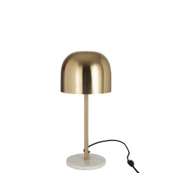 LAMPE QUEEN METAL/MARBRE OR