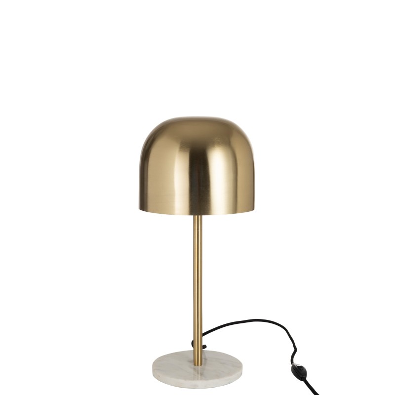 LAMPE QUEEN METAL/MARBRE OR