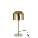 Candeeiro de mesa em metal dourado 20,5 x 20,5 x 49 cm Candeeiro de mesa em metal dourado 20,5 x 20,5 x 49 cm