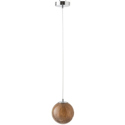 LAMPE SUSPENDUE DANY RONDE VERRE MARRON