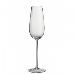 copa de champán de vidrio transparente 7.5x7.5x26.5 cm