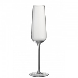 copa de champán de vidrio transparente 6x6x27 cm