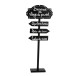 PANNEAU INDICATEUR LED VILLAGE PERE NOEL METAL NOIR/BLANC PANNEAU INDICATEUR LED VILLAGE PERE NOEL METAL NOIR/BLANC