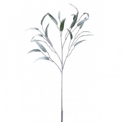 Branche de feuilles en plastique vert H114cm