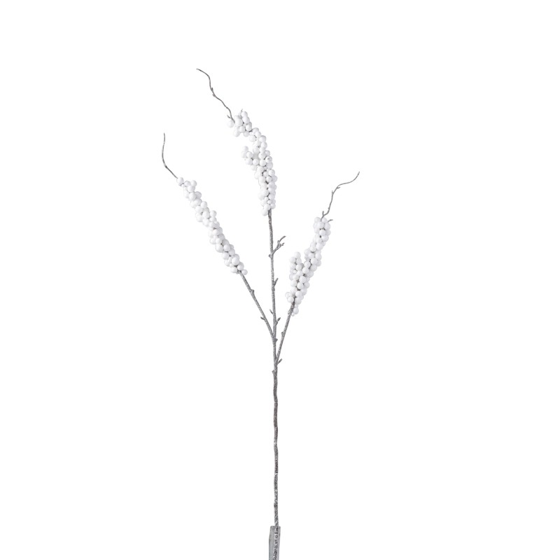 Branche de baies en plastique blanc 34.5x3x84 cm Branche de baies en plastique blanc 34.5x3x84 cm