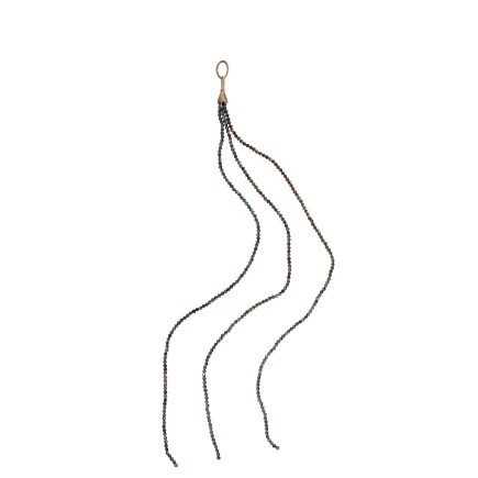 Suspension de perles strass en plastique noir 1.5x0.1x45 cm