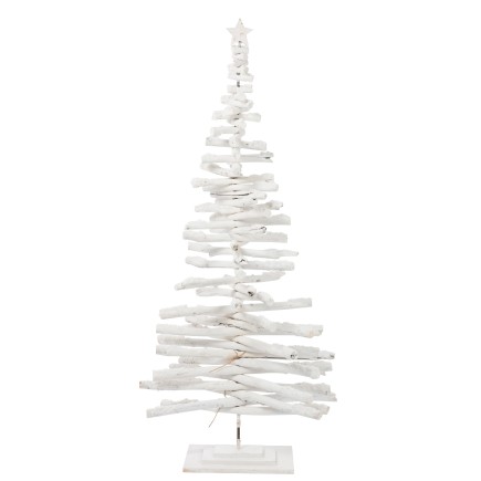SAPIN DE NOEL DEBOUT BRANCHES BOIS BLANC LARGE