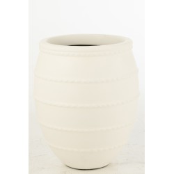 Macetero de cerámica blanco 59x59x70 cm