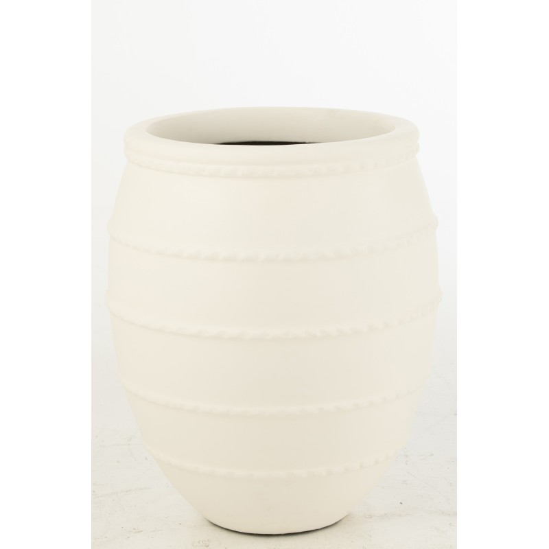 Macetero de cerámica blanco 59x59x70 cm Macetero de cerámica blanco 59x59x70 cm